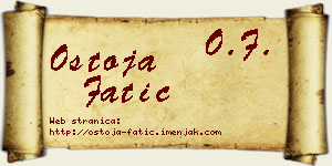 Ostoja Fatić vizit kartica